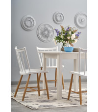 RINGO stół kolor blat - biały, nogi - biały (102-142x102x76 cm) (2p1szt)