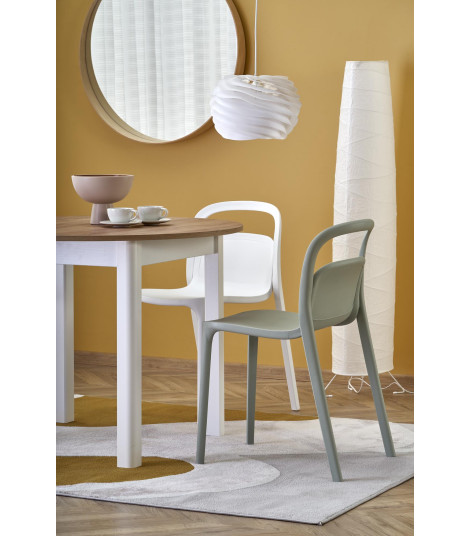 RINGO stół kolor blat dąb craft, nogi - biały (102-142x102x76 cm) (2p1szt)