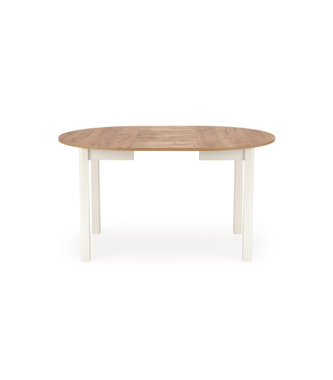 RINGO stół kolor blat dąb craft, nogi - biały (102-142x102x76 cm) (2p1szt)