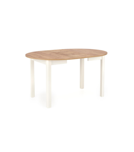 RINGO stół kolor blat dąb craft, nogi - biały (102-142x102x76 cm) (2p1szt)