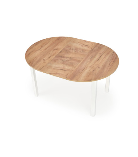 RINGO stół kolor blat dąb craft, nogi - biały (102-142x102x76 cm) (2p1szt)