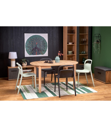RINGO stół kolor blat dąb craft, nogi - dąb craft (102-142x102x76 cm) (2p1szt)