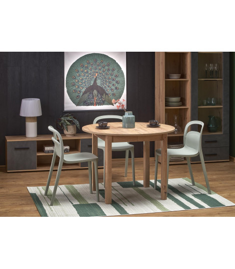 RINGO stół kolor blat dąb craft, nogi - dąb craft (102-142x102x76 cm) (2p1szt)