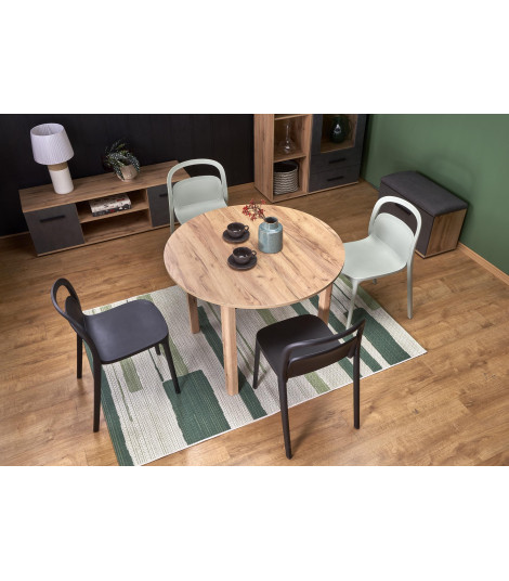RINGO stół kolor blat dąb craft, nogi - dąb craft (102-142x102x76 cm) (2p1szt)