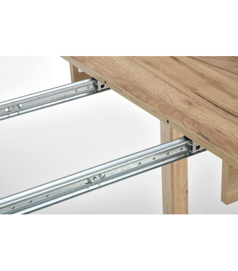 RINGO stół kolor blat dąb craft, nogi - dąb craft (102-142x102x76 cm) (2p1szt)