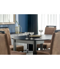 RINGO stół kolor blat czarny, nogi - czarny (102-142x102x76 cm) (2p1szt)