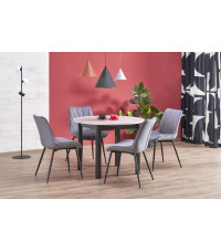 RINGO stół kolor blat kaszmir, nogi - czarny (102-142x102x76 cm) (2p1szt)