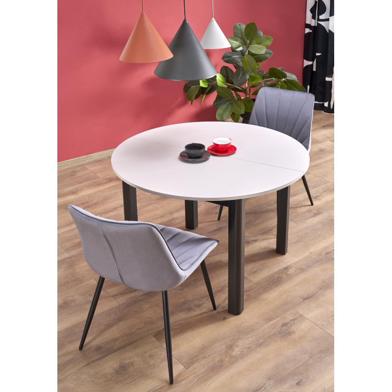 RINGO stół kolor blat kaszmir, nogi - czarny (102-142x102x76 cm) (2p1szt)