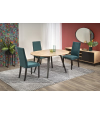 RUBEN stół kolor blat - dąb artisan, nogi - czarny (102-142x102x75 cm) (2p1szt)