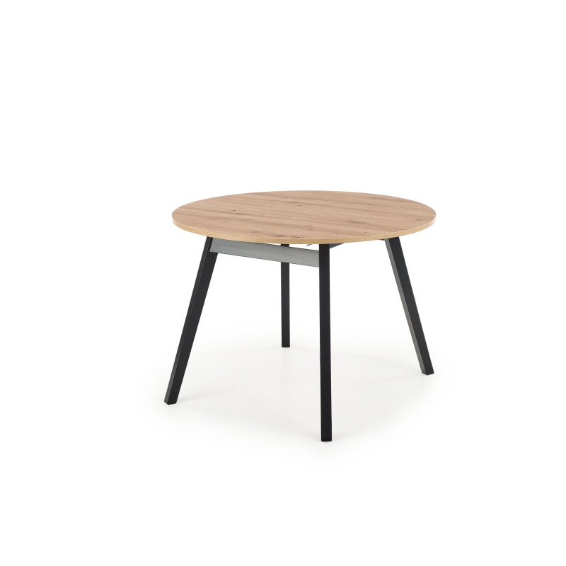 RUBEN stół kolor blat - dąb artisan, nogi - czarny (102-142x102x75 cm) (2p1szt)