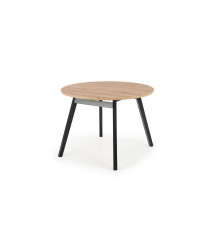 RUBEN stół kolor blat - dąb artisan, nogi - czarny (102-142x102x75 cm) (2p1szt)