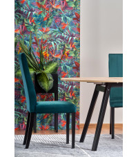 RUBEN stół kolor blat - dąb artisan, nogi - czarny (102-142x102x75 cm) (2p1szt)