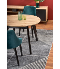 RUBEN stół kolor blat - dąb artisan, nogi - czarny (102-142x102x75 cm) (2p1szt)