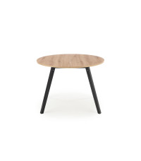 RUBEN stół kolor blat - dąb artisan, nogi - czarny (102-142x102x75 cm) (2p1szt)