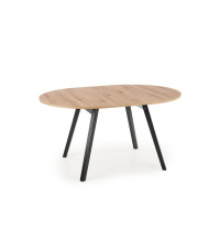 RUBEN stół kolor blat - dąb artisan, nogi - czarny (102-142x102x75 cm) (2p1szt)