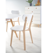 RUBEN stół kolor blat - biały, nogi - dąb miodowy (102-142x102x75 cm) (2p1szt)