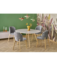 RUBEN stół kolor blat - kaszmir, nogi - naturalny (102-142x102x75 cm) (2p1szt)