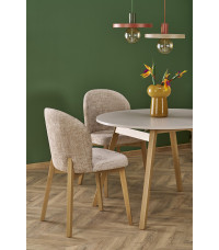 RUBEN stół kolor blat - kaszmir, nogi - naturalny (102-142x102x75 cm) (2p1szt)