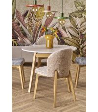 RUBEN stół kolor blat - kaszmir, nogi - naturalny (102-142x102x75 cm) (2p1szt)