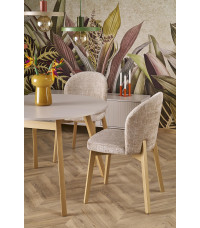 RUBEN stół kolor blat - kaszmir, nogi - naturalny (102-142x102x75 cm) (2p1szt)