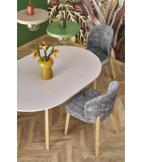 RUBEN stół kolor blat - kaszmir, nogi - naturalny (102-142x102x75 cm) (2p1szt)