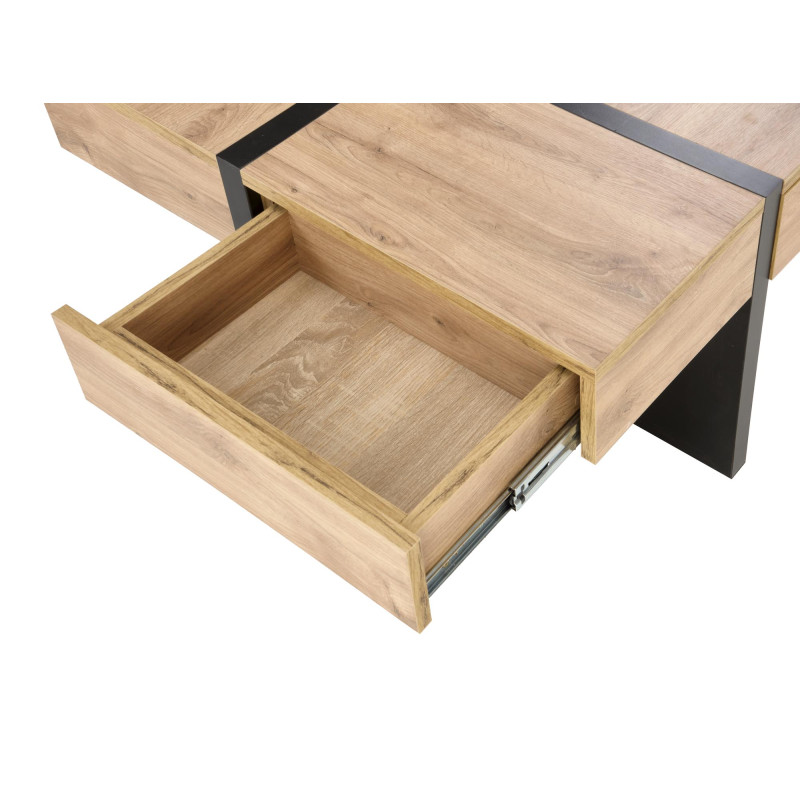 SEVILLA S ława blat: dąb craft, nogi: czarny (3p1szt)