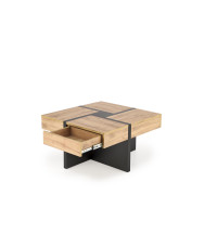 SEVILLA S ława blat: dąb craft, nogi: czarny (3p1szt)