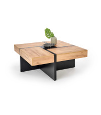 SEVILLA ława blat: dąb craft, nogi: czarny (3p1szt)