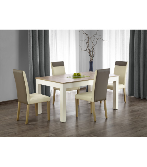 SEWERYN 160/300 cm stół kolor dąb sonoma / biały (160-300x90x76 cm) (3p1szt)
