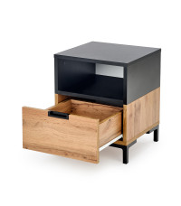 SILVIA szafka nocna, dąb wotan - czarny (1p1szt)