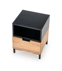 SILVIA szafka nocna, dąb wotan - czarny (1p1szt)