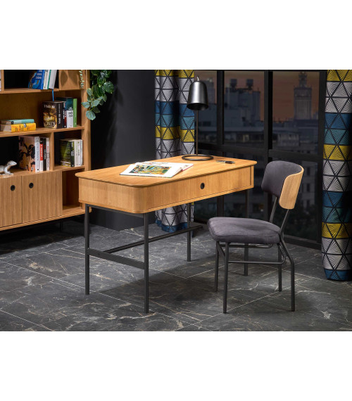 SMART biurko B-1 dąb naturalny/czarny (1p1szt)