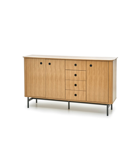 SMART komoda KM-1 dąb naturalny/czarny (3p1szt)