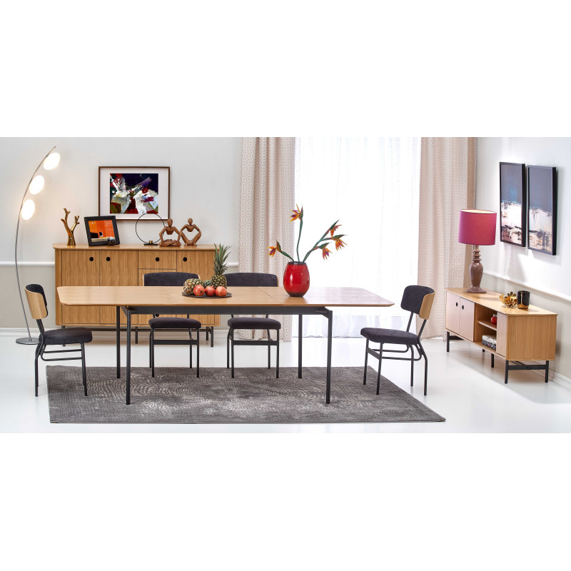 SMART komoda KM-1 dąb naturalny/czarny (3p1szt) SMART komoda KM-1 dąb naturalny/czarny (3p1szt)