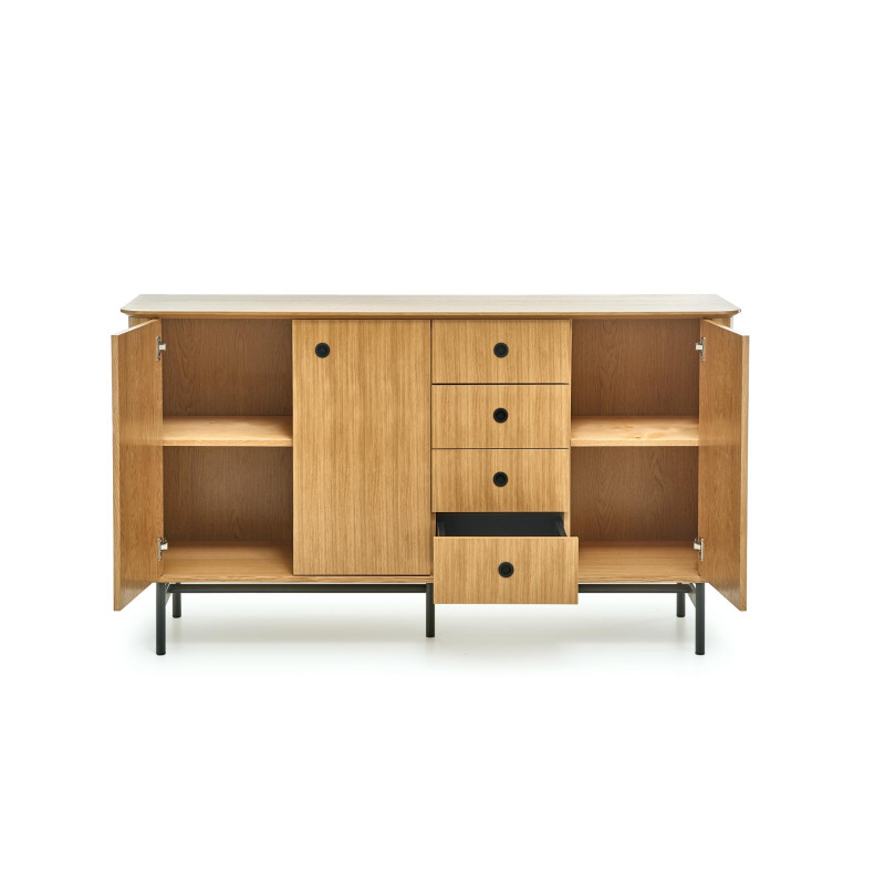 SMART komoda KM-1 dąb naturalny/czarny (3p1szt) SMART komoda KM-1 dąb naturalny/czarny (3p1szt)