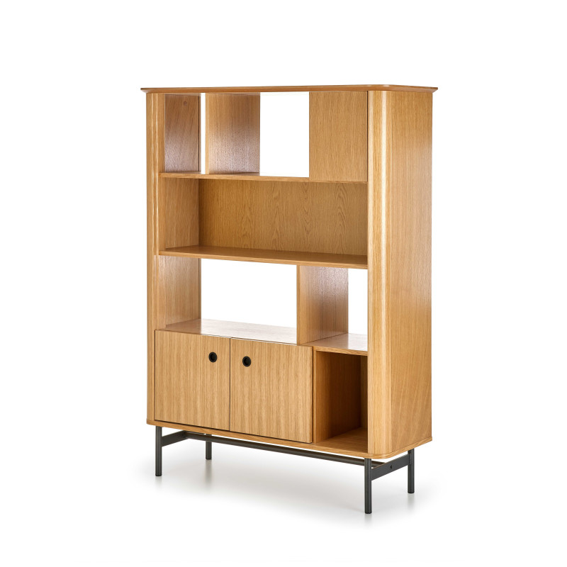 SMART regał REG-2 dąb naturalny/czarny (2p1szt)