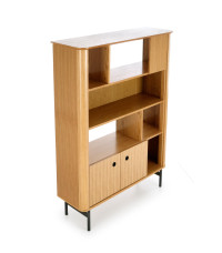 SMART regał REG-2 dąb naturalny/czarny (2p1szt)