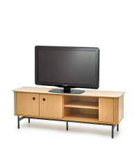 SMART szafka RTV-1 dąb naturalny/czarny (2p1szt)