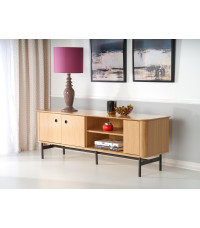 SMART szafka RTV-1 dąb naturalny/czarny (2p1szt)