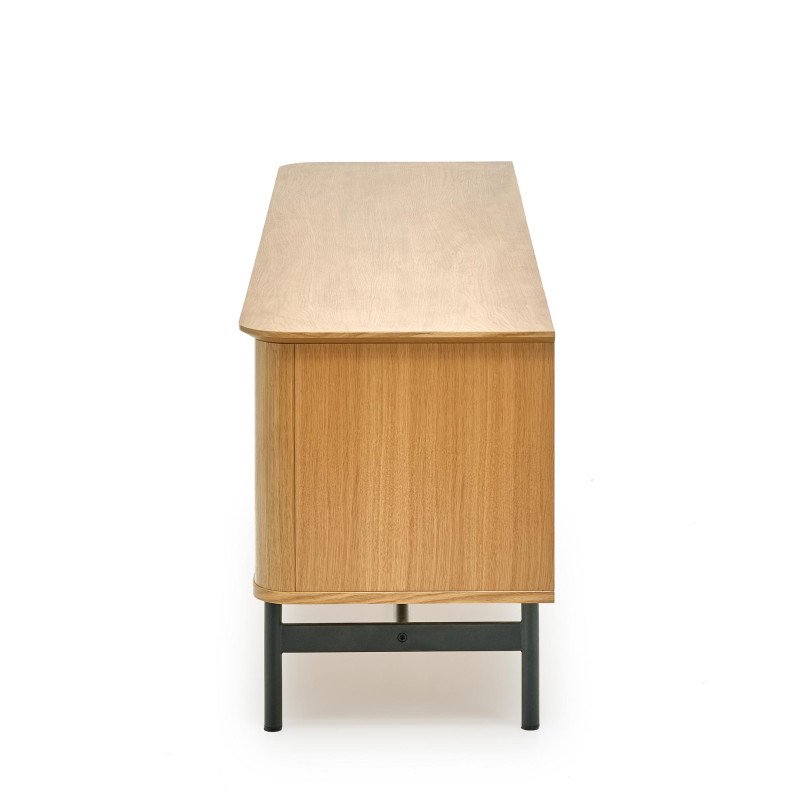 SMART szafka RTV-1 dąb naturalny/czarny (2p1szt)