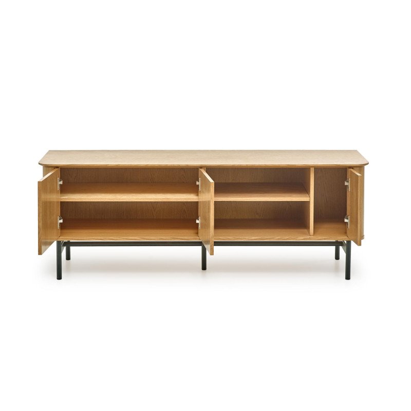 SMART szafka RTV-1 dąb naturalny/czarny (2p1szt)