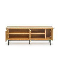 SMART szafka RTV-1 dąb naturalny/czarny (2p1szt)