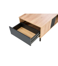 SONIA ława dąb artisan/czarny (1p1szt)