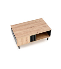 SONIA ława dąb artisan/czarny (1p1szt)