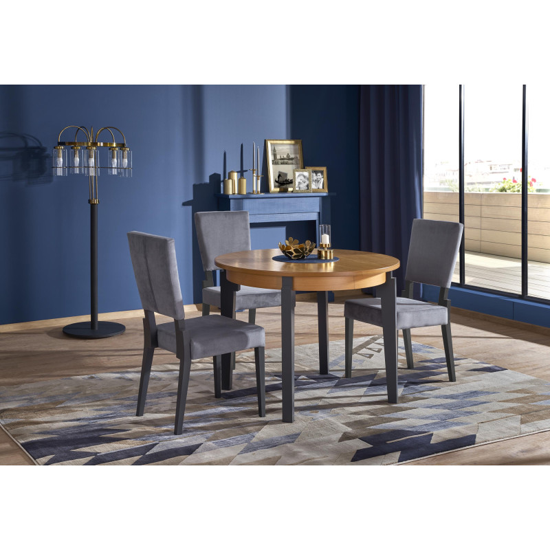 SORBUS stół rozkładany, blat - dąb miodowy, nogi - grafitowe (2p1szt)