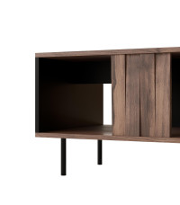 SWING LAW-1 ława orzechowy/czarny, nogi: czarny (1p1szt)