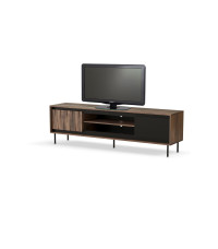 SWING RTV-1 stolik RTV orzechowy/czarny, nogi: czarny (1p1szt)