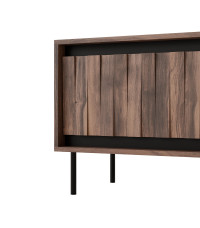 SWING RTV-1 stolik RTV orzechowy/czarny, nogi: czarny (1p1szt)