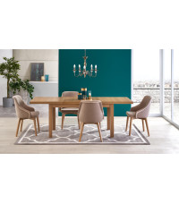 TIAGO 2 stół rozkładany 140-220/80 blat: dąb craft, nogi: dąb craft (3p1szt)