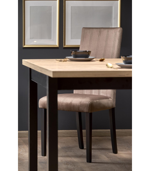 TIAGO KWADRAT stół rozkładany 90-125/90 blat: dąb craft, nogi: czarny (2p1szt)